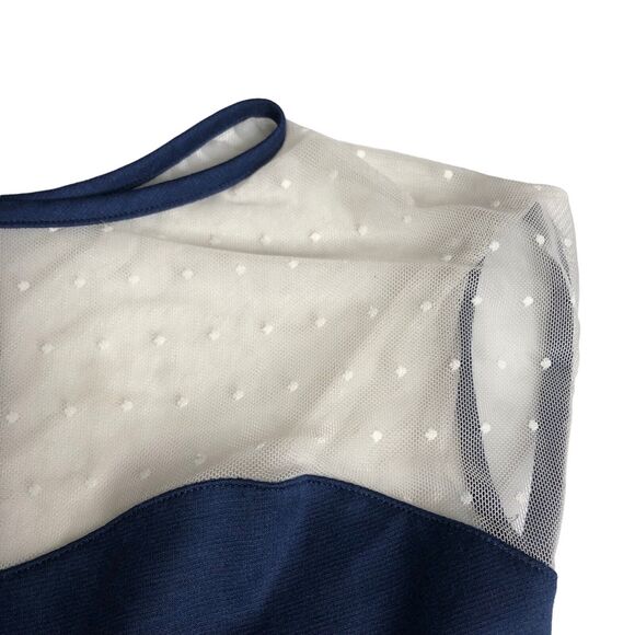 Rock Steady Dress Womens Small Blue Rockabilly Retro Pin Up Swiss Dot Nautical - Picture 5 of 14